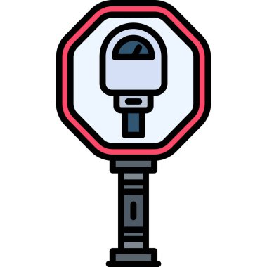 Kapalı devre kamera simgesi. Web için cctv vektör simgelerinin özet çizimi