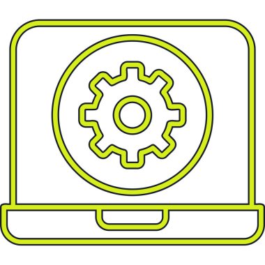 dizüstü bilgisayar simgesi, vektör illüstrasyonu