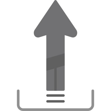 Yönlendirme simgesi. Tarz, vuruş çizgisi sembolüdür. Gri renk beyaz arkaplan.