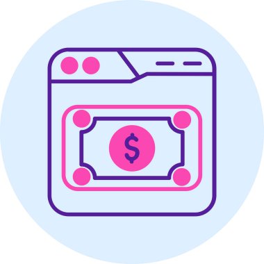 Dolar işareti simgesi olan bir kameranın vektör çizimi