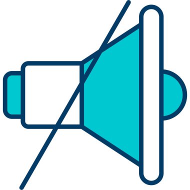 Konuşmacı. Web simgesi basit illüstrasyon