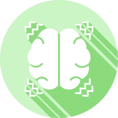 Beyin. Web simgesi basit illüstrasyon