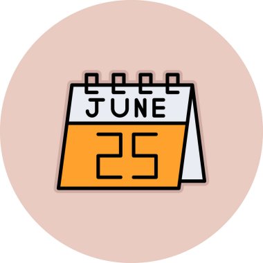 Takvim tarihi simgesi, basit vektör illüstrasyonu