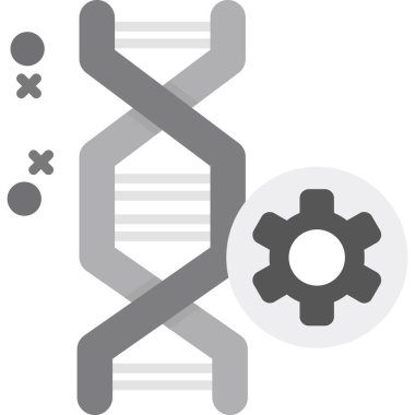 DNA mühendisliği simgesi, vektör illüstrasyonu