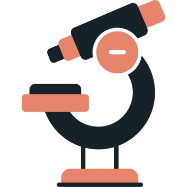 Mikroskop. Web simgesi basit illüstrasyon