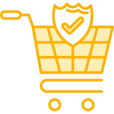 Sepet ikonu vektör illüstrasyonu