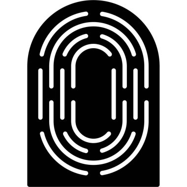 parmak izi ikonu vektör illüstrasyonu