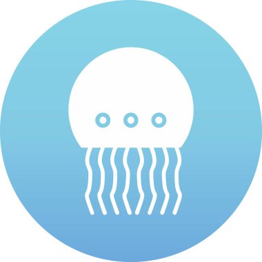 Denizanası simgesinin vektör çizimi