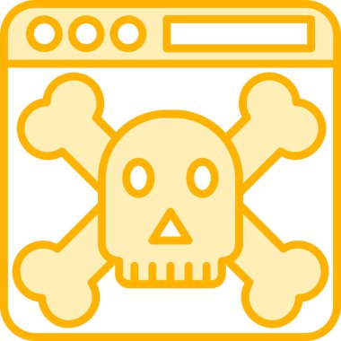 Kafatası. Web simgesi basit illüstrasyon