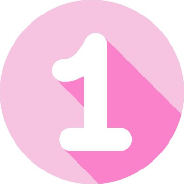 number one icon vector illustration