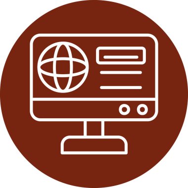 vektör lcd simgesi illüstrasyonu