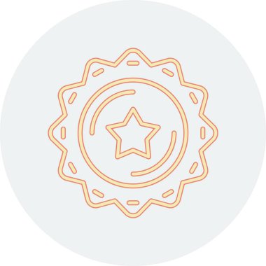 Rozet simge vektör çizim