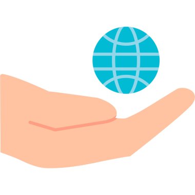 Dünya küresel ikon vektör illüstrasyon grafik tasarımı