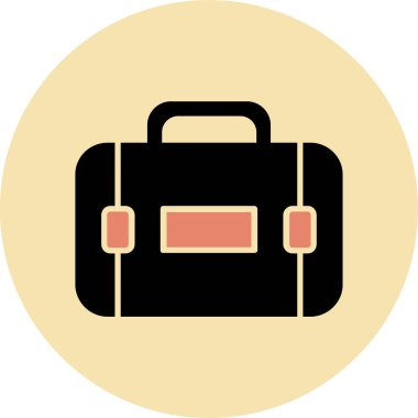 Çanta. Web simgesi basit illüstrasyon