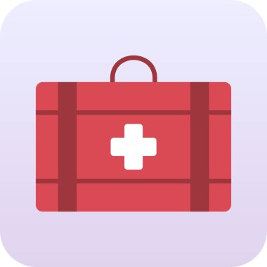 İlk yardım kiti simgesi. İlk yardım kiti vektör simgesi web için basit örnek