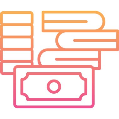 nakit para simgesi doldurulmuş & taslak biçimi