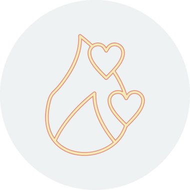 Modern kalp simgesinin vektör illüstrasyonu