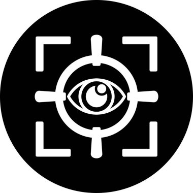 Göz. Web simgesi basit illüstrasyon