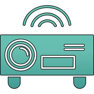 Radyo. Web simgesi basit illüstrasyon