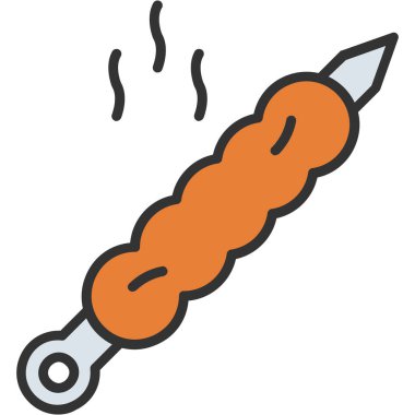 Yemek. Web simgesi basit illüstrasyon