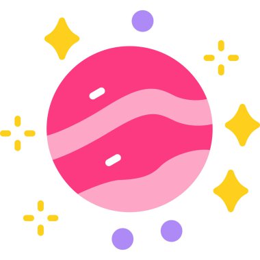 Düz şekilli yıldız simgesine sahip gezegen