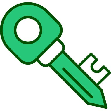 Anahtar simgesi vektör illüstrasyonu