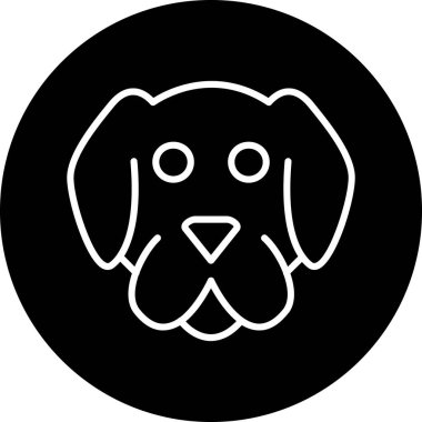 Köpek vektör satırı simgesi