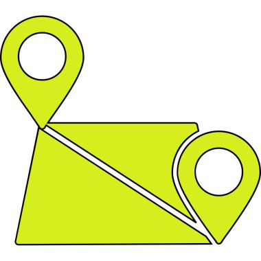 konum simgesi, vektör çizimi