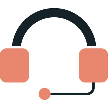 Kulaklık. Web simgesi basit illüstrasyon