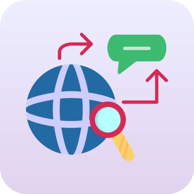 küresel ağ vektör simgesi modern basit vektör illüstrasyonu