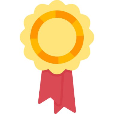 Düz stilde madalya ödülü simgesi