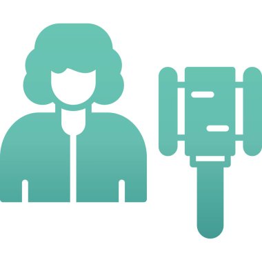 Kadın. Web simgesi basit illüstrasyon