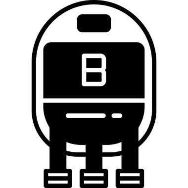 Elektrikli tren ikonu. Basit tasarım