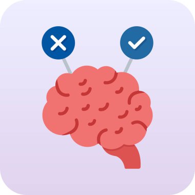 Beyni olan bir beyin. vektör illüstrasyonu