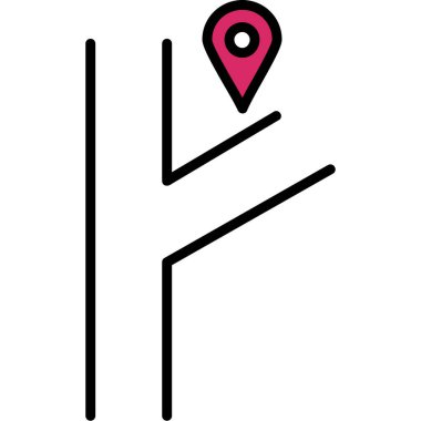 konum haritası konum simgesi ana hat biçiminde