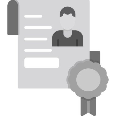 Belge simgesi olan bir adam. Basit tasarım