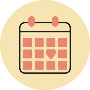 vektör Takvimi Simgesi illüstrasyonu