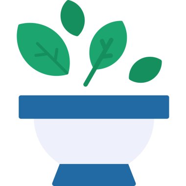 bitki saksısı simgesi düz stil