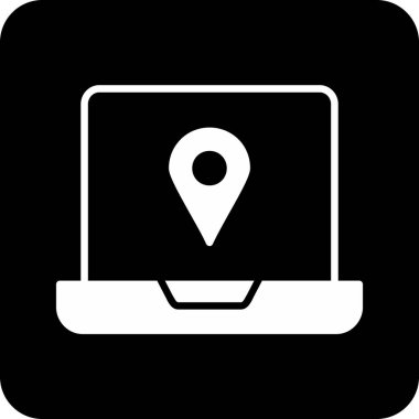 konum simgesi, vektör çizimi