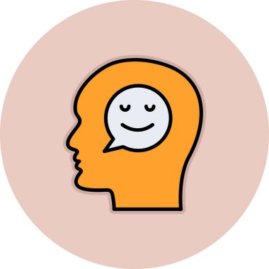 İnsan başı simgesi, vektör illüstrasyon tasarımı