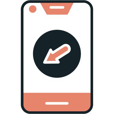 Bir smartphone simge vektör çizim