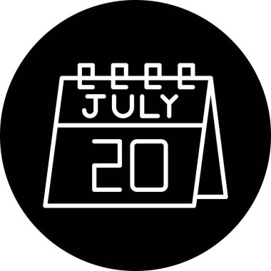 Takvim simgesinin vektör illüstrasyonu