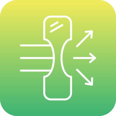 Güzel bir yaprağın bir simgesinin vektör çizimi