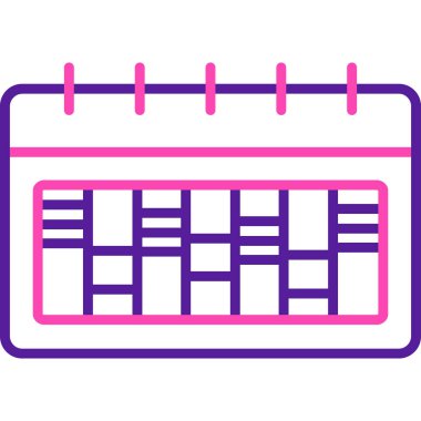 Takvim simgesi vektör illüstrasyonu