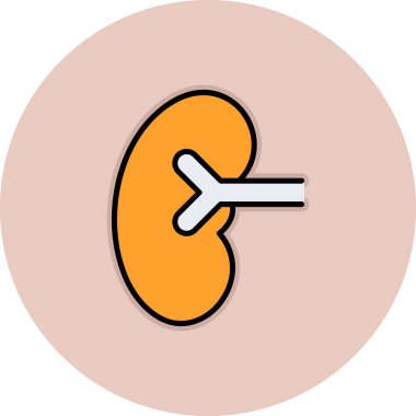 Kişisel ve ticari kullanım için böbrek vektör simgesi simgesi vektör çizimi..