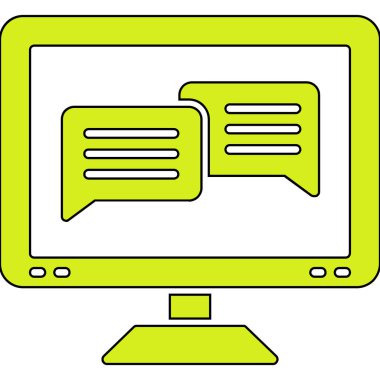 Bilgisayar. Web simgesi basit illüstrasyon