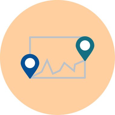 harita simgesi vektör illüstrasyonu