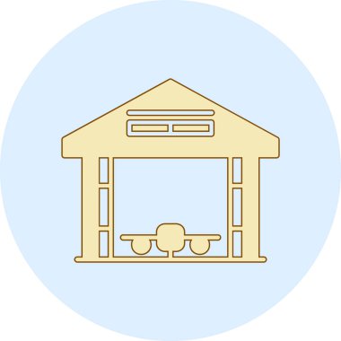 Bir tren istasyonunun vektör illüstrasyonu