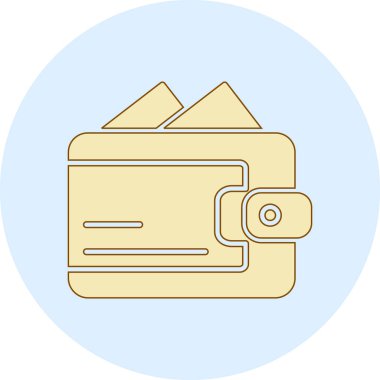 Cüzdan. Web simgesi basit illüstrasyon