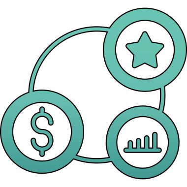 İş simgesinin vektör illüstrasyonu